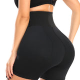 High Waist 9-row Adjustable Buckle Belt Shapewear Shorts With Sponge Pads