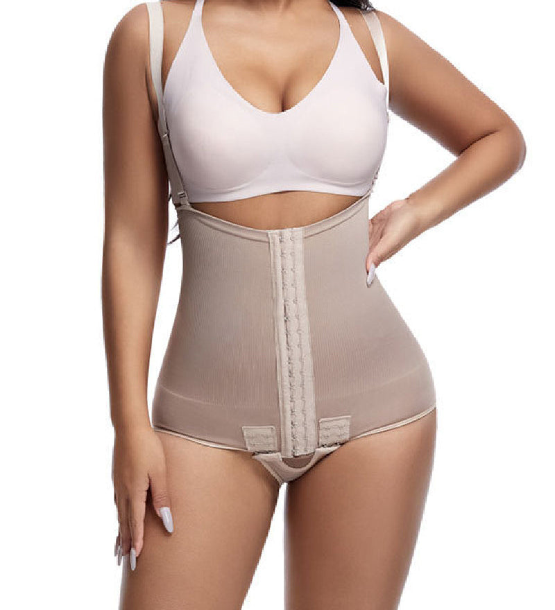 Women's Tummy Control Adjustable Buckle Front Open Bust Shapewear