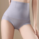 Ice Silk Seamless Tightening Waist Panties Hip Lift Breathable Shaping Briefs