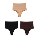 High Waist Sexy Triangle Thong Briefs Tummy Control Shapewear Panties
