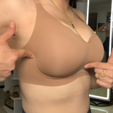 Women's Solid Seamless Breathable Wireless Push Up Bra