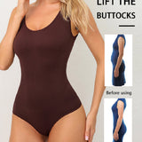 Tummy Control Scoop Neck Sculpting Thong Tank Top Shapewear Bodysuits