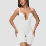 Sorelyne® Women's U Plunge Strapless Tummy Control Bodysuit Low Back Built In Bra Shapewear
