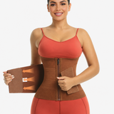 Double Compression Zipper Waist Trainer Corset Girdle