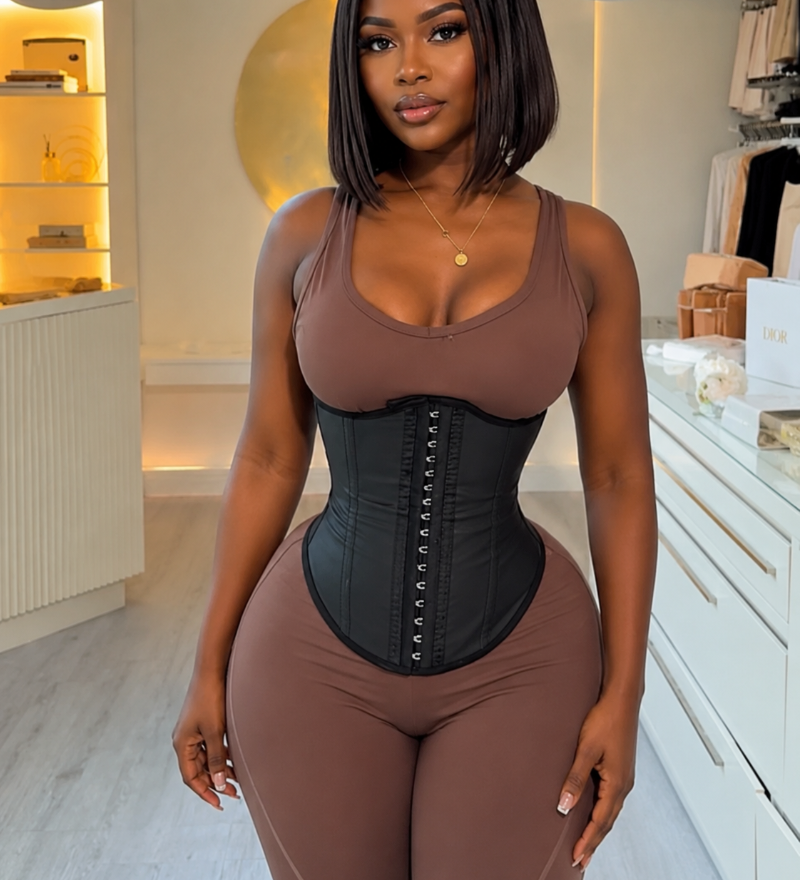 Waist Trainer Faux Leather Slimming Belt