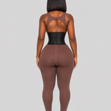Waist Trainer Faux Leather Slimming Belt