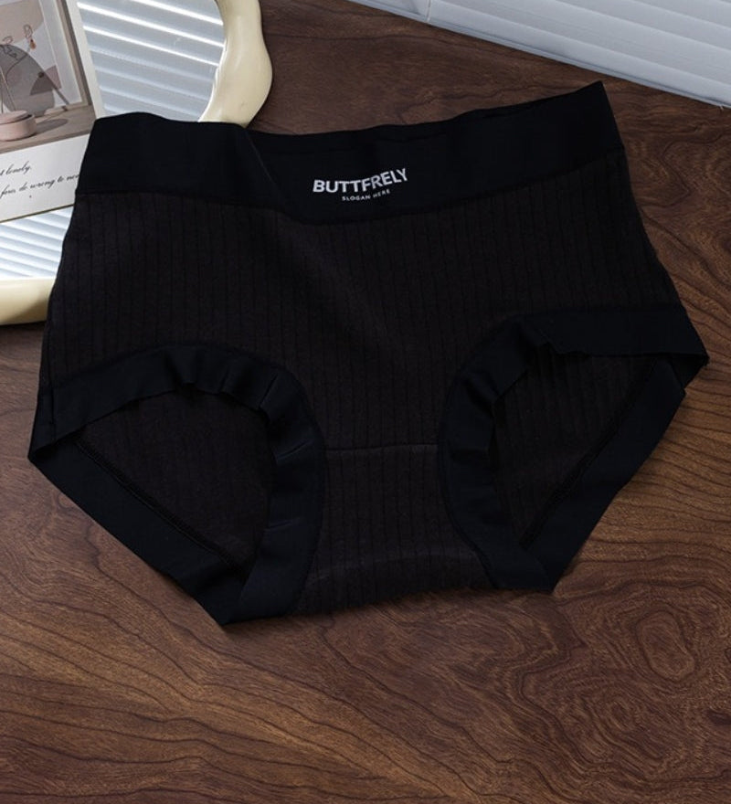 Women's High Waist Solid Comfort Panties Pure Cotton Antibacterial Crotch Briefs