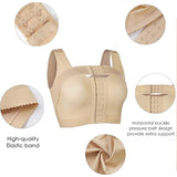 Front Closure Post Surgery Compression Shapewear Bra With Breast Support Belt