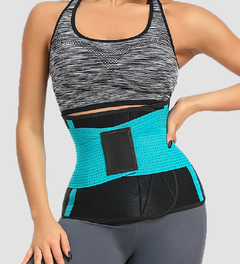 Working Out Sweat Waist Trainer Tummy Control Back Support Wrap Belt Corset