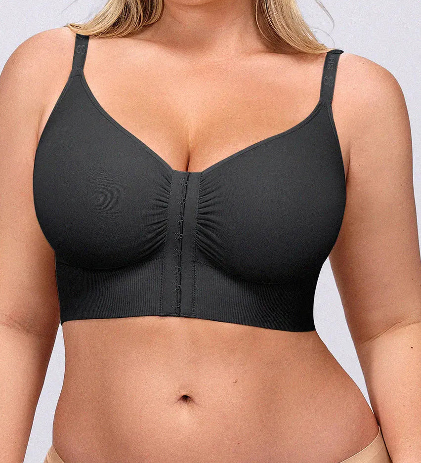 Adjustable Strap Front Hook Smoothing Unlined Wireless Bra