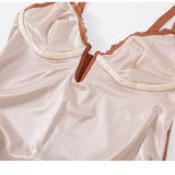 Sexy Lace Deep-V Neck Bodysuits