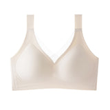 Wireless Mesh V Neck Invisible No Underwire Comfort Smooth Everyday Bra