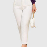 Women's Tailored Pleat High Waist Side Pocket 9-point Pants