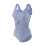 2 in 1 Seamless Double Tummy Control Corset Bodysuit Scoop Neck Tank Top Shapewear