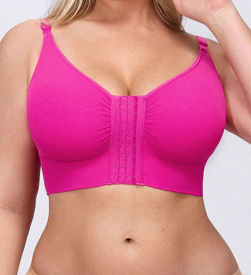 Adjustable Strap Front Hook Smoothing Unlined Wireless Bra