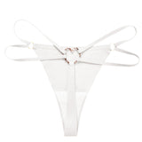 Women's Seamless Thong Low Waist Metal Ring Sexy Temptation Intimates T Pants