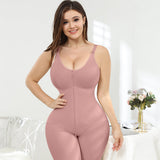 Sorelyne® Rosybrown Colored Seamless Full Body Shaper Bodysuits with Zipper and V-Neck
