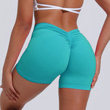 V Back Push Up High waist  hip lifting Workout Yoga Shorts