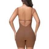 Sorelyne® Women's U Plunge Strapless Tummy Control Bodysuit Low Back Built In Bra Shapewear