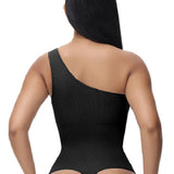 Sorelyne® Sexy Ribbed One Shoulder Sleeveless Tank Top Tight Stretch Bodysuit