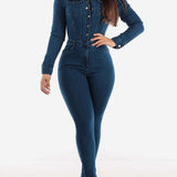 One Piece Jumpsuits for Women Butt Lifting Jeans with Multi Pocket