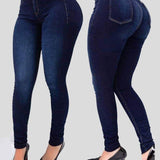 Women's High Waist Push Up Elastic Slim-fit Shaping Skinny Jeans