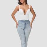 Sorelyne® Women's U Plunge Strapless Tummy Control Bodysuit Low Back Built In Bra Shapewear