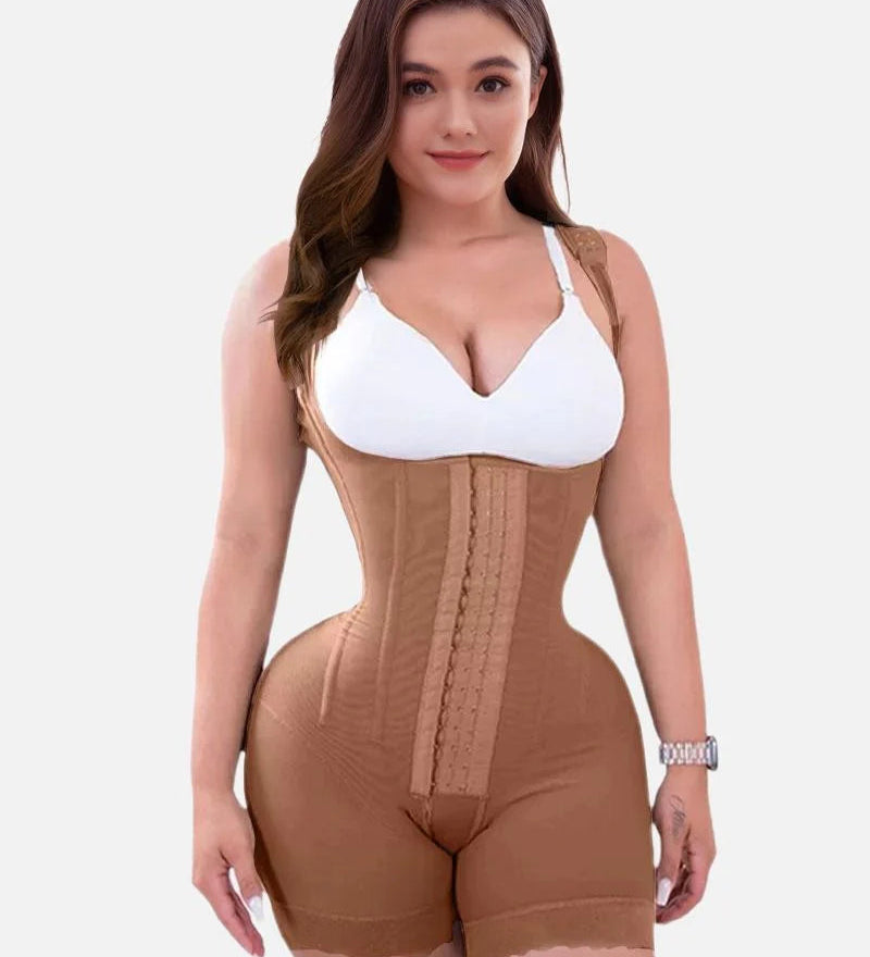 Sorelyne® Firm Compression Tummy Control Shapewear Adjustable Bodysuit Hook and Eye Closure