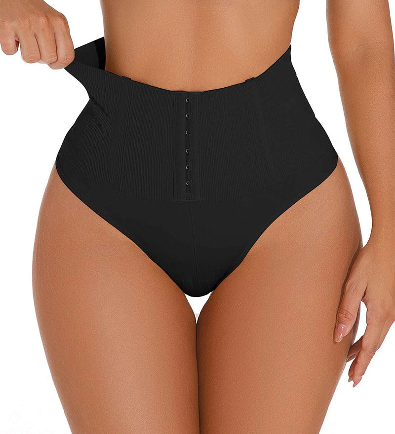 High Waist Seamless Single Breasted Shaping Thong Tummy Control Shapewear Panties