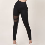 Unique Cut Out Pocket Mesh Yoga Pants Scrunch Bum Leggings