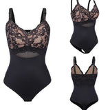 Seamless Lace Slimming Waist Bodysuit Tummy Control Thong Shapewear With Bra