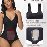 Sorelyne® Women's Tummy Control Seamless Ice Silk Summer Bodysuit Compression V Neck Body Shaper