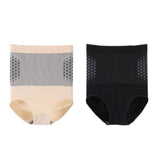 Women's Magnetic Therapy Warm Uterus Panties Seamless High Waist Abdomen Control Briefs