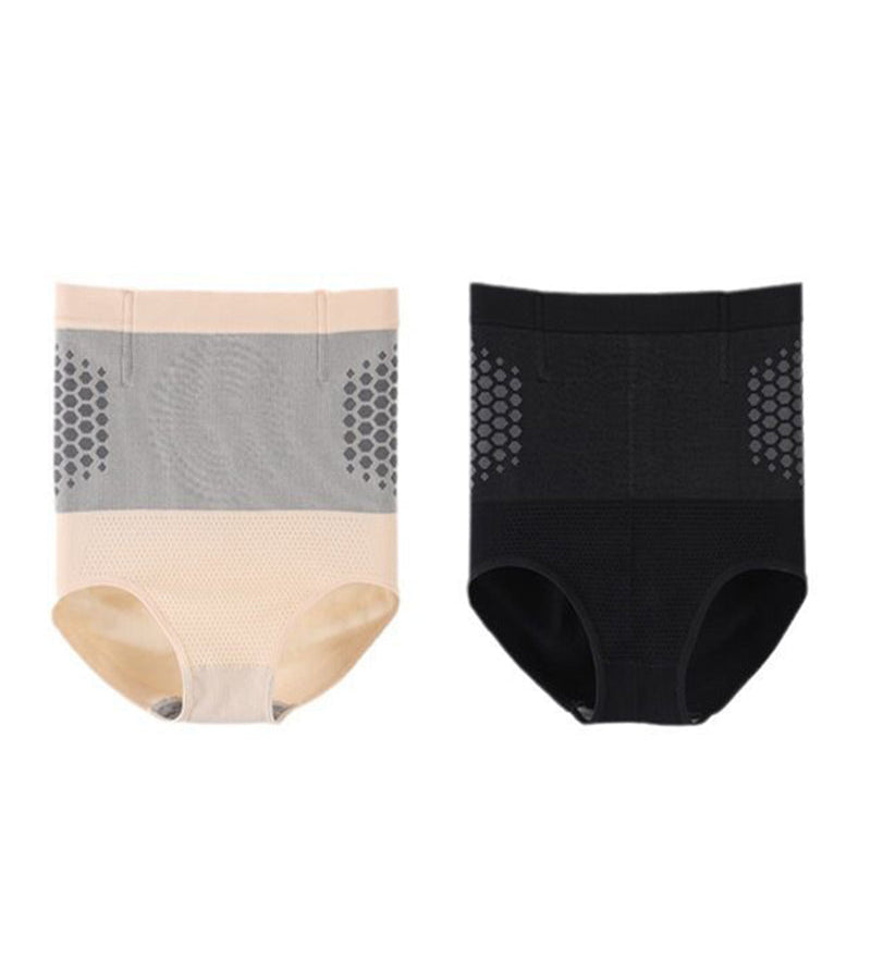 Women's Magnetic Therapy Warm Uterus Panties Seamless High Waist Abdomen Control Briefs