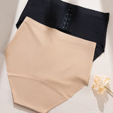 Women's Mid Waist Seamless Tummy Control Shapewear Briefs Underwear With Hooks Belt