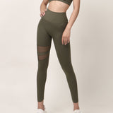 Unique Cut Out Pocket Mesh Yoga Pants Scrunch Bum Leggings