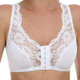 Breathable Lace Front Closure Wire-free Smooth Back Shaping Bra