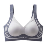 Seamless Contrast Color Wireless Soft Anti-sagging Push Up Sleep Bra