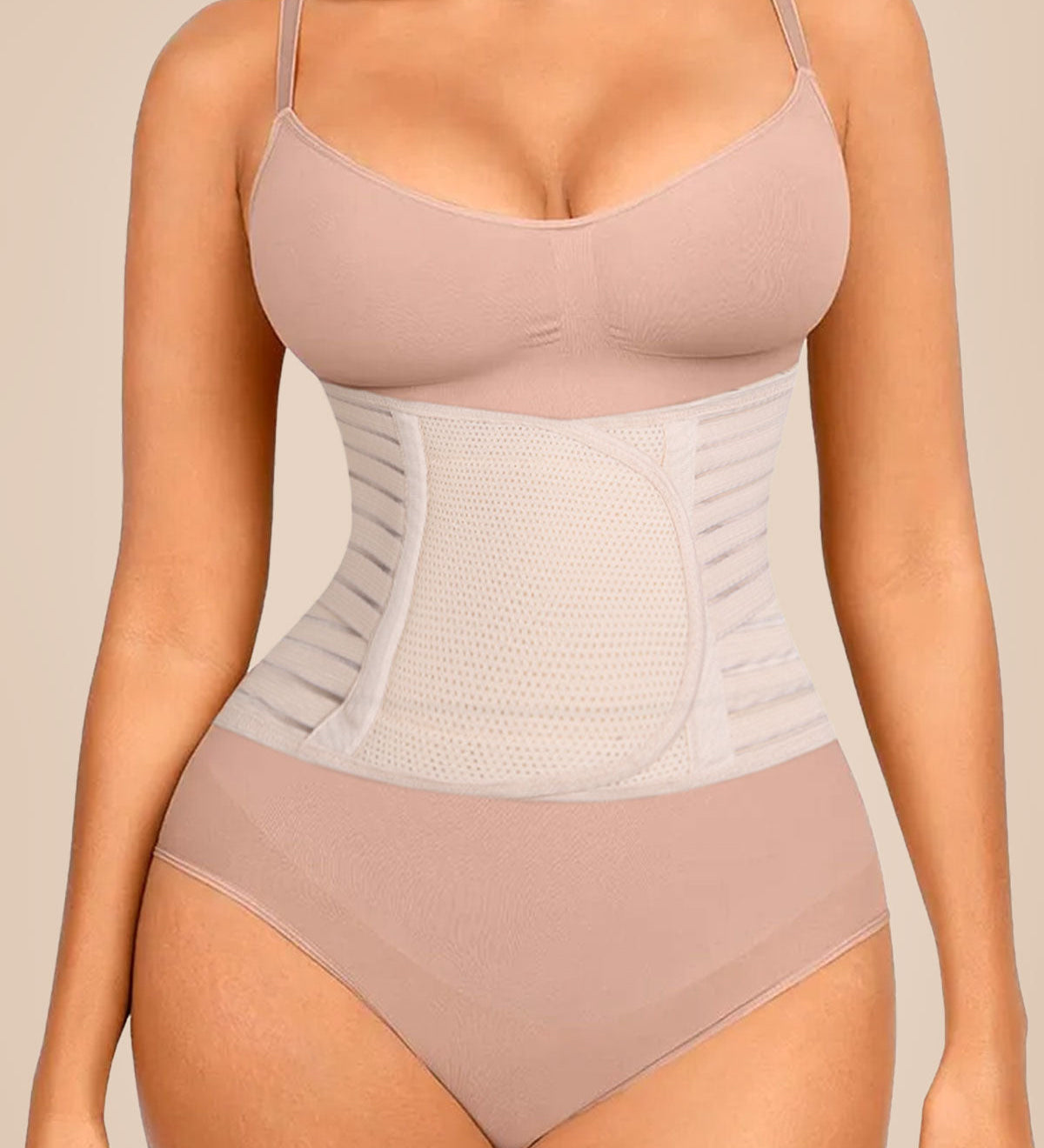 Women's Sticky Lumbar Support Waist Trainer Hollow Out Breathable Adjustable Corset