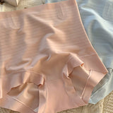 Ice Silk Seamless Tightening Waist Panties Hip Lift Breathable Shaping Briefs