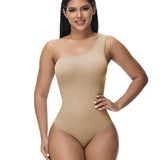 Sorelyne® Sexy Ribbed One Shoulder Sleeveless Tank Top Tight Stretch Bodysuit