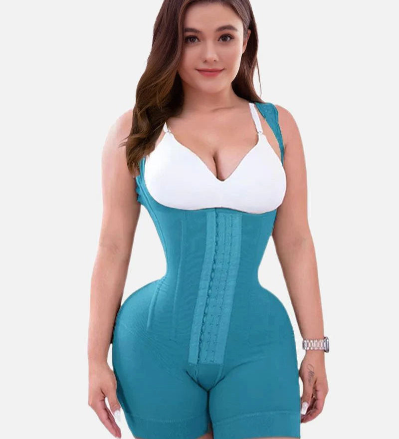 Sorelyne® Firm Compression Tummy Control Shapewear Adjustable Bodysuit Hook and Eye Closure