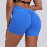 V Back Push Up High waist  hip lifting Workout Yoga Shorts