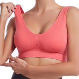 Women's Hollow Out Anti-Sagging High Support Sports Bra Breathable Yoga Top Bras