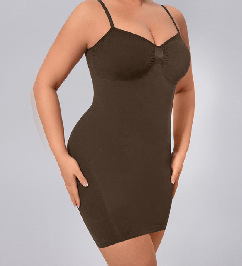 Women's Simple Slimming Shapewear Slip Dress Seamless Tummy Control Cami Under Dress