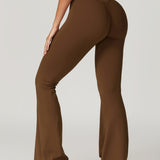 Crossover High Waist Hip Lift Quick Dry Yoga Flared Pants