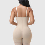 Adjustable Strap Crotch Zipper Seamless Hourglass Full Body Shapewear
