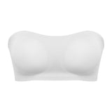Comfy Push-Up Bandeau Bra Strapless Non-Slip Silicone Cross Side Buckle Bra