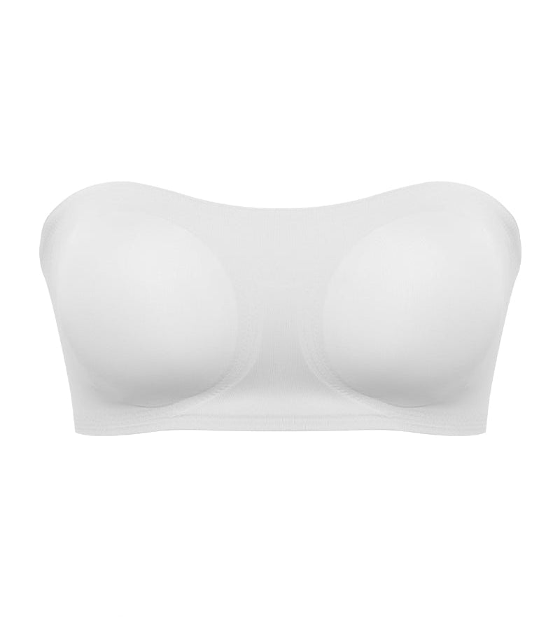 Comfy Push-Up Bandeau Bra Strapless Non-Slip Silicone Cross Side Buckle Bra