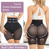 Double Tummy Control Girdle Shorts High Waist Butt Lifter Thigh Slimmer Shaper Shorts